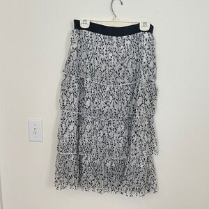 Black & White Tiered Skirt